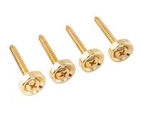 Musiclily Pro 15mm Steel Neck Joint Bushings Ferrules with Screws for Electric Guitar Bass, Gold (Set of 4)