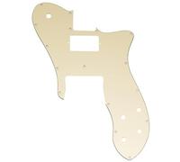 Musiclily Pro 16 Holes Single H Guitar Pickguard For USA/Mexico Fender 72 Tele Custom Style Electric Guitar, 3Ply Cream