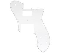 Musiclily Pro 16 Holes Single H Guitar Pickguard For USA/Mexico Fender 72 Tele Custom Style Electric Guitar, 3ply White