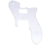 Musiclily Pro 16 Holes Single H Guitar Pickguard For USA/Mexico Fender 72 Tele Custom Style Electric Guitar, 4Ply White Pearl