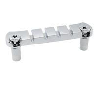 Musiclily Pro 18mm Zinc Alloy 4-String Bass Stop Tailpiece, Chrome