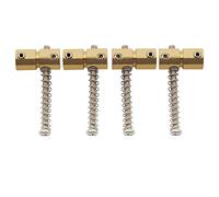 Musiclily Pro 19mm Brass Bass Bridge Saddle Set for 4 String Precision Jazz Bass, Chrome (4 Pieces)