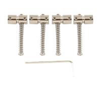 Musiclily Pro 19mm Steel Bass Bridge Saddles for 4-String Precision and Jazz Bass, Nickel (Set of 4)