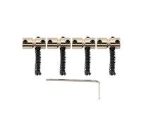 Musiclily Pro 19mm Steel Bass Bridge Saddles for 4-String Precision Jazz Bass, Gold (Set of 4)