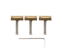Musiclily Pro 21mm Barrel Brass Telecaster Saddles for Fender Squier Tele Style Electric Guitar, Original Color (Set of 3)