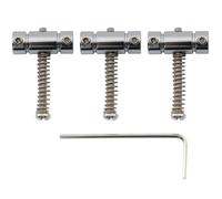 Musiclily Pro 21mm Standard Barrel Steel Guitar Bridge Saddles Chrome 3 Pcs | for Fender Squier Tele Style Electric Guitar