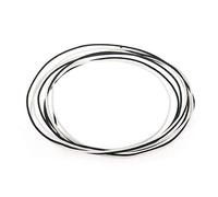 Musiclily Pro 22 AWG Gauge Vintage Style Pre-tinned Push-back Cloth Covered Stranded Wire, 12 Feet(Black and White 6 Feet Each)