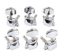 Musiclily Pro 3+3 Semi Closed Guitar Tuners Machine Heads Tuning Pegs Keys Set for Electric Guitar or Acoustic Guitar,Chrome