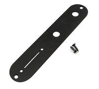 Musiclily Pro 32mm Steel Control Plate with Narrow Pots Hole Spacing for Tele Style Electric Guitar, Black