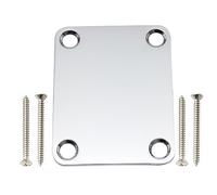 Musiclily Pro 4-Bolt Steel Neck Plate for Stratocaster Telecaster Electric Guitar or Bass, Chrome