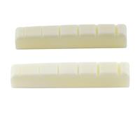 Musiclily Pro 42.95mm Slotted Electric and Acoustic Guitar Bone Nut for 6-String Ibanez and PRS, Ivory(Set of 2)