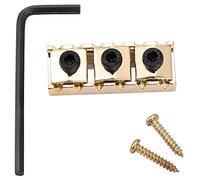 Musiclily Pro 42mm Steel Guitar R2 Locking Nut String Lock for Floyd Rose Tremolo Bridge Electric Guitar, Gold