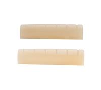Musiclily Pro 43x6x9mm Flat Bottom Slotted Bone Guitar Nut Unbleached 2Pcs | for 6 String EPI SG LP ES-335 Style Electric Guitar