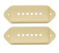 Musiclily Pro 49.2mm P90 Dog Ear Short/Low Neck Position Pickup Covers for USA Les Paul/Vintage Style Epiphone, Cream (Set of 2)