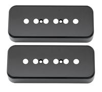 Musiclily Pro 49.2mm Plastic P90 Soapbar Guitar Pickup Covers for USA Les Paul Electric Guitar, Black (Set of 2)