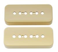 Musiclily Pro 49.2mm Plastic P90 Soapbar Guitar Pickup Covers for USA Les Paul Electric Guitar, Cream (Set of 2)