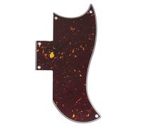 Musiclily Pro 5-Hole Half Face Pickguard for SG 61 4Ply Tortoise Shell | for EPI China Made Standard Electric Guitar