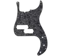 Musiclily Pro 5-String 13-Hole Contemporary P Bass Pickguard for Fender American Precision Bass, 4Ply Black Pearl