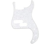 Musiclily Pro 5-String 13-Hole Contemporary P Bass Pickguard for Fender Mexican Precision Bass, 4Ply White Pearl