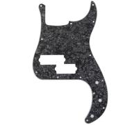 Musiclily Pro 5-String 13-Hole Contemporary P Bass Pickguard for Fender Mexican Precision Bass, 4Ply Black Pearl