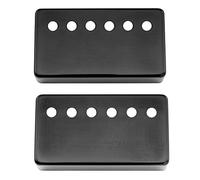 Musiclily Pro 50/52mm Nickel Silver Alloy Humbucker Pickup Covers Set for Imported Electric Guitar, Black