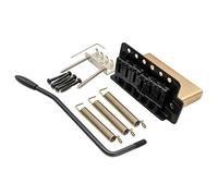 Musiclily Pro 52.5mm Modern 6-Screw Tremolo Bridge 36mm Solid Brass Block for Squier Strat Style Electric Guitar, Black