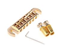 Musiclily Pro 52.5mm Pigtail Style Adjustable Wraparound Bridge Tailpiece for Les Paul Style Electric Guitar, Gold