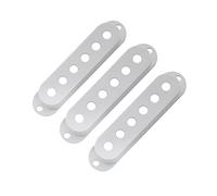 Musiclily Pro 52.5mm Plastic Single Coil Pickup Covers Set for USA/Mexican Strat ST Style Electric Guitar, Aged White (Set of 3)