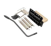 Musiclily Pro 52.5mm Vintage 6-Screw Tremolo Bridge 36mm Solid Brass Block for Squier Strat Style Electric Guitar, Black