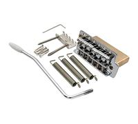 Musiclily Pro 52.5mm Vintage 6-Screw Tremolo Bridge 36mm Solid Brass Block for Squier Strat Style Electric Guitar, Chrome