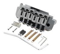 Musiclily Pro 54mm Roller Saddles 2-Point Tremolo Bridge for Import Strat Style Electric Guitar, Chrome