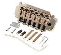 Musiclily Pro 54mm Roller Saddles 2-Point Tremolo Bridge for Import Strat Style Electric Guitar, Gold