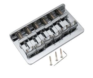 Musiclily Pro 54mm Steel Hardtail Fixed Bridge Vintage Bent Saddles for Import Strat Tele Style Electric Guitar, Chrome