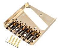 Musiclily Pro 54mm Telecaster Bridge Vintage 6 Barrel Saddles for Tele Style Electric Guitar, Gold