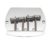 Musiclily Pro 57mm 4-String Bass Bridge for Music Man Style Bass, Chrome