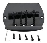 Musiclily Pro 57mm 4-String Bass Bridge for Music Man Style Bass Replacement, Black