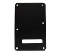 Musiclily Pro 6-Hole ST Backplate for Squier Sonic HSS Guitar 3Ply Black