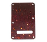 Musiclily Pro 6-Hole ST Guitar Backplate for Squier Sonic Strat HSS Electric Guitar, 4ply Tortoise Shell