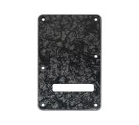 Musiclily Pro 6-Hole ST Guitar Backplate for Squier Sonic Strat SSS Electric Guitar, 4ply Black Pearl