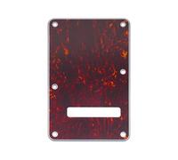 Musiclily Pro 6-Hole ST Guitar Backplate for Squier Sonic Strat SSS Electric Guitar, 4ply Red Tortoise