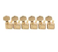 Musiclily Pro 6-in-line 2-pins Sealed Guitar Tuners Machine Head Tuning Pegs Set for Fender Strat/Tele, Gold