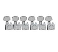Musiclily Pro 6-in-line 2-pins Sealed Guitar Tuners Machine Head Tuning Pegs Set for Fender Strat/Tele, Chrome