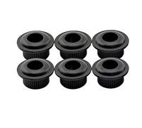 Musiclily Pro 6mm to 10mm Vintage to Modern Sized Guitar Tuner Conversion Bushings Tuning Pegs Adapter Ferrules, Black (Set of 6)