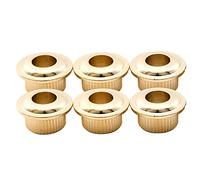 Musiclily Pro 6mm to 10mm Vintage to Modern Sized Guitar Tuner Conversion Bushings Tuning Pegs Adapter Ferrules, Gold (Set of 6)