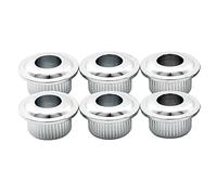 Musiclily Pro 6mm to 10mm Vintage to Modern Sized Guitar Tuner Conversion Bushings Tuning Pegs Adapter Ferrules, Chrome (Set of 6)