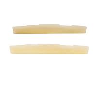 Musiclily Pro 73.15mm Universal Compensated Unbleached Bone Saddle for 6-String Acoustic Guitar(Set of 2)