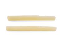 Musiclily Pro 75x3x10mm Flat Bottom Compensated Bone Saddles for 6 String YA Style FG Series Acoustic Guitar, Unbleached (Set of 2)