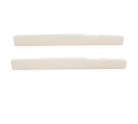 Musiclily Pro 75x3x10mm Flat Bottom Compensated Bone Saddles for 6 String YA Style FG Series Acoustic Guitar, White (Set of 2)