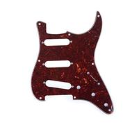 Musiclily Pro 8-Hole 50s 57 Vintage Style Strat SSS Guitar Pickguard for American Stratocaster, 4Ply Vintage Tortoise