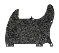 Musiclily Pro 8-Hole Guitar Pickguard for Squier Sonic Esquire H Electric Guitar, 4Ply Black Pearl